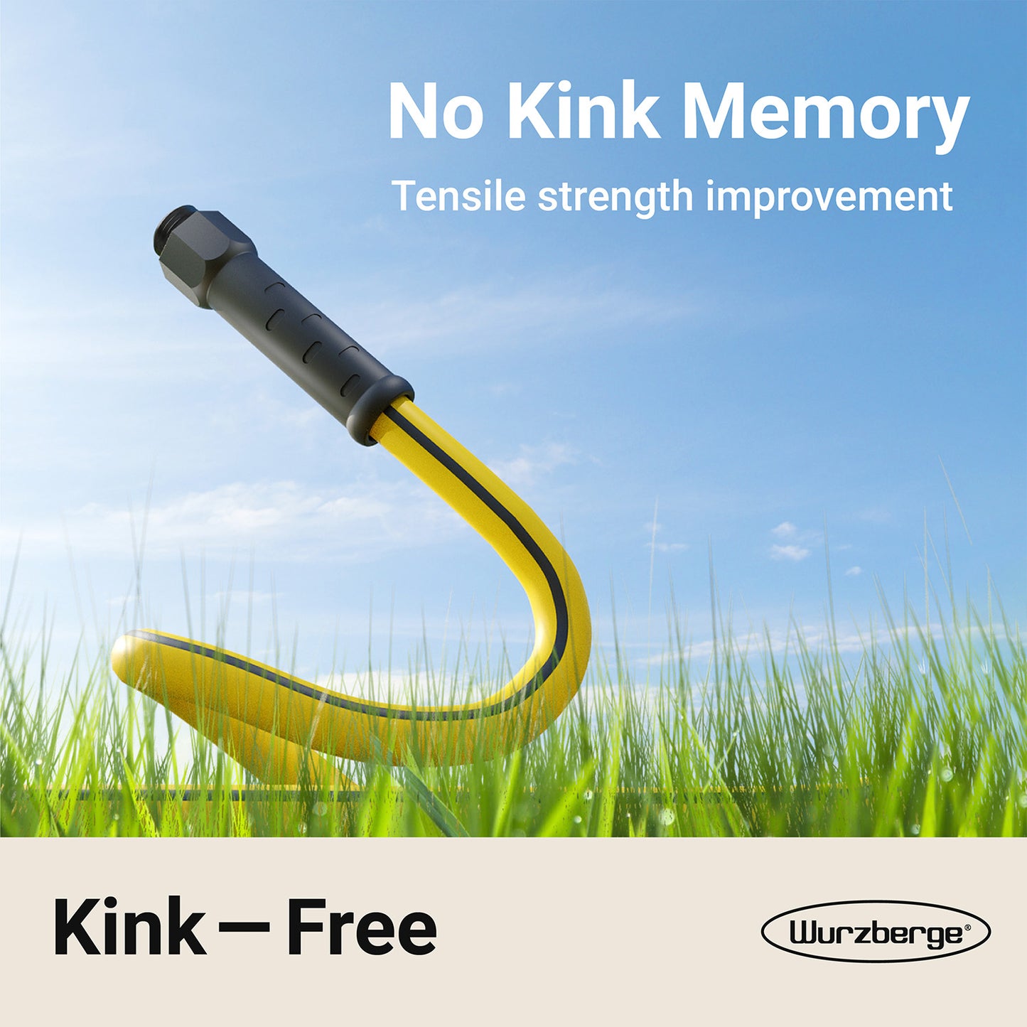 KinkFighter Flexible Garden Hose - Lightweight, No Kink, Leak Proof, Durable